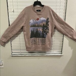 Hollister Lake Tahoe Sierra Nevada Men's Sweater - Tan